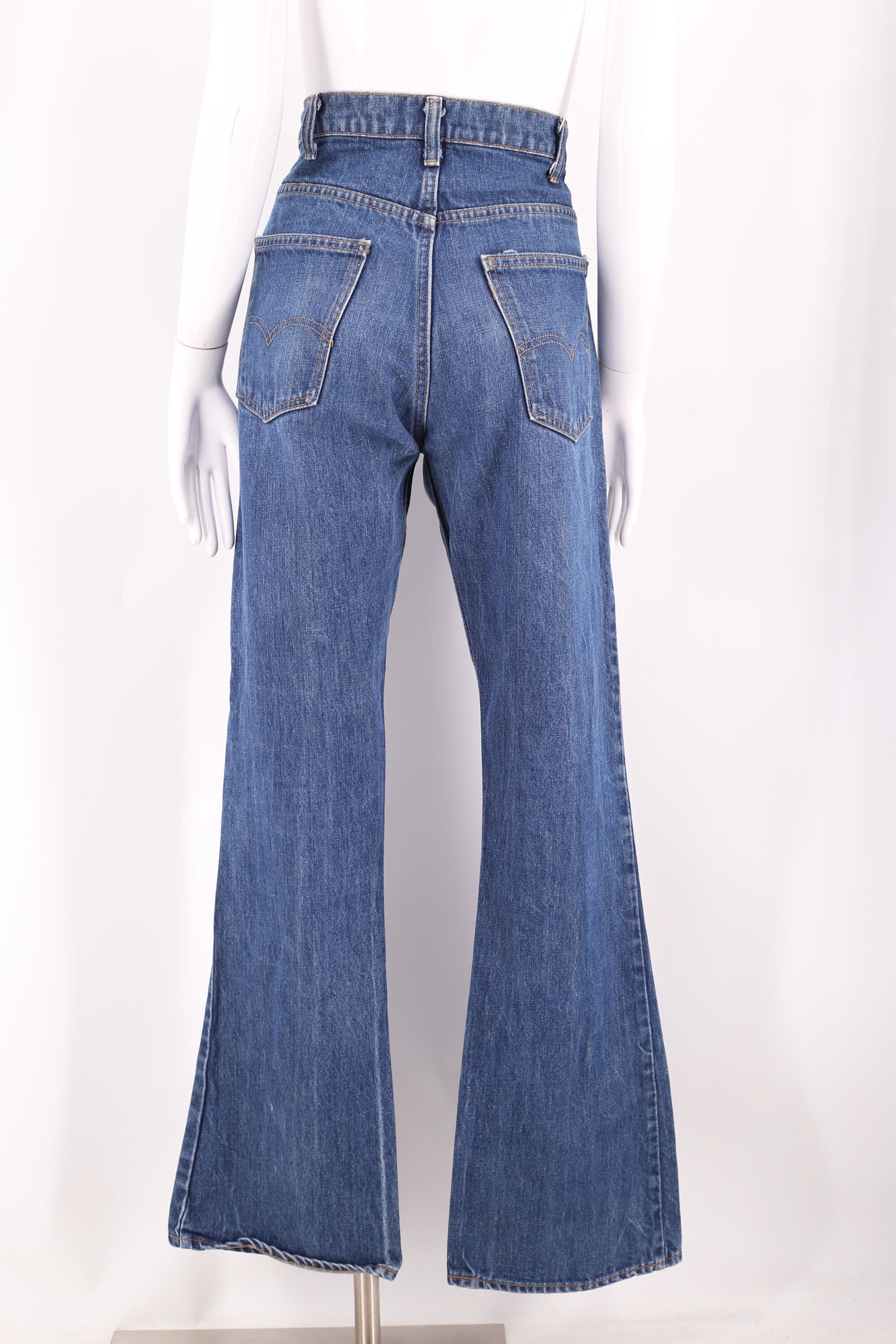 70s 80s LEVIS 517 high waist snap front bell bottom jeans 32 / vintage ...