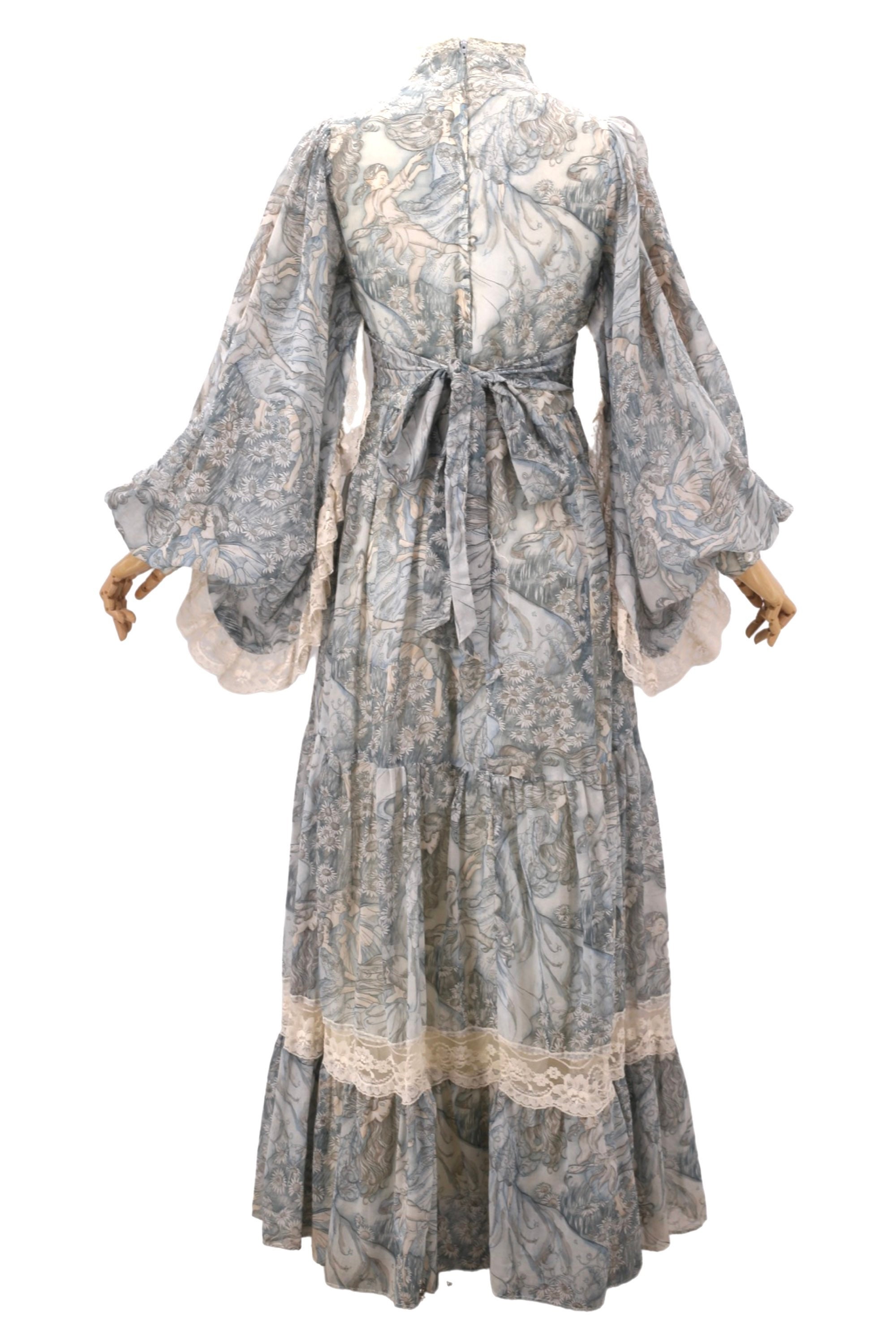70s GUNNE SAX fairy print prairie maxi dress gown 11 / vintage 1970s ...