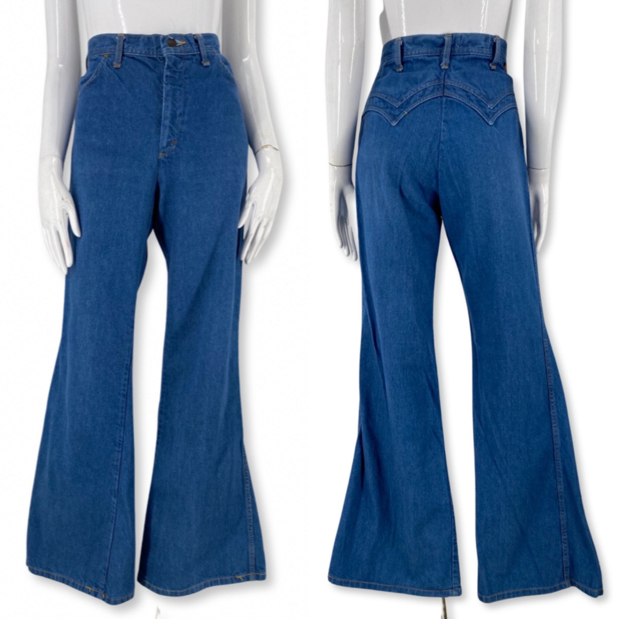 70s LANDLUBBER bell bottom jeans 30, vintage 1970s denim wide leg bells