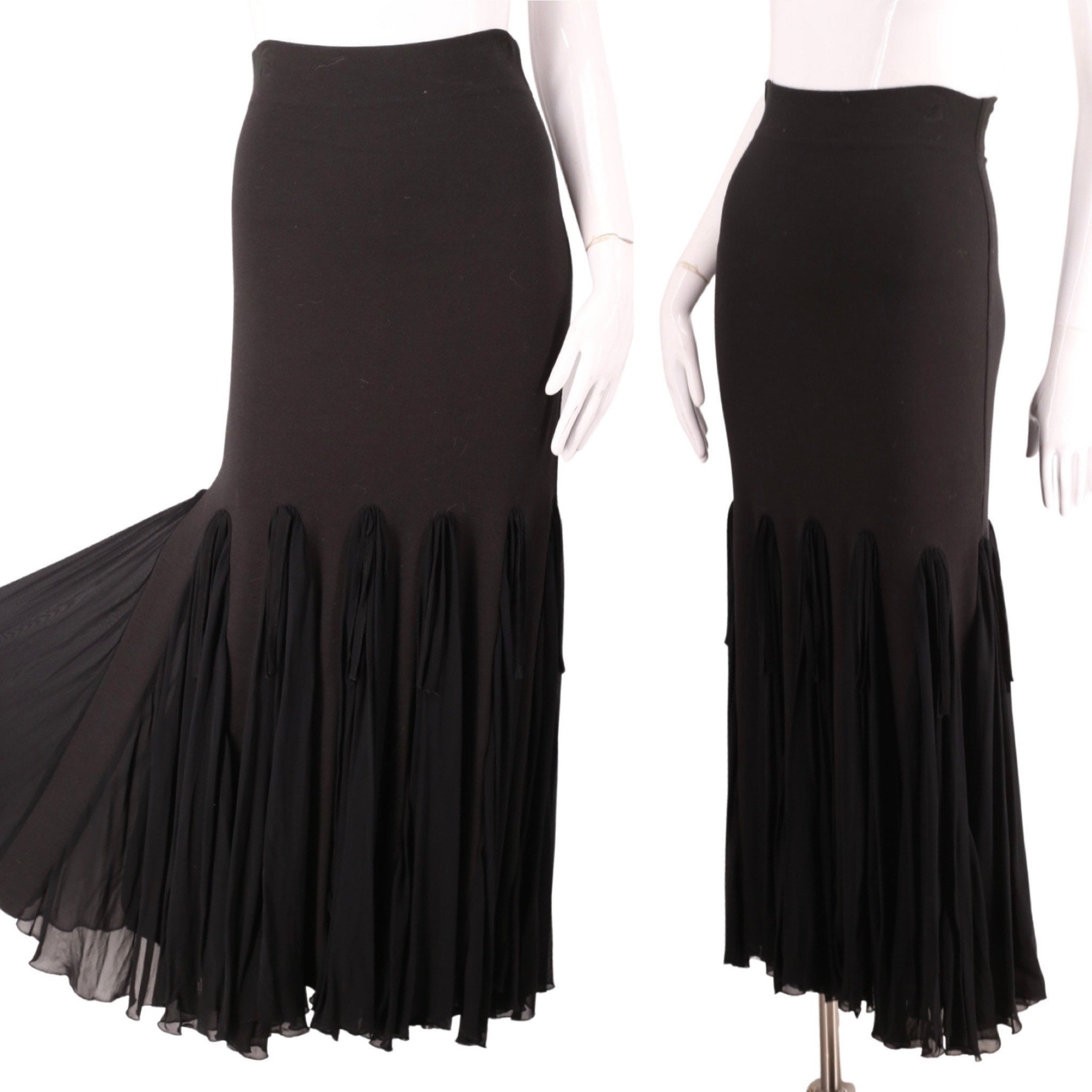 Wool maxi skirt Ischiko Black size XL International in Wool - 29693832