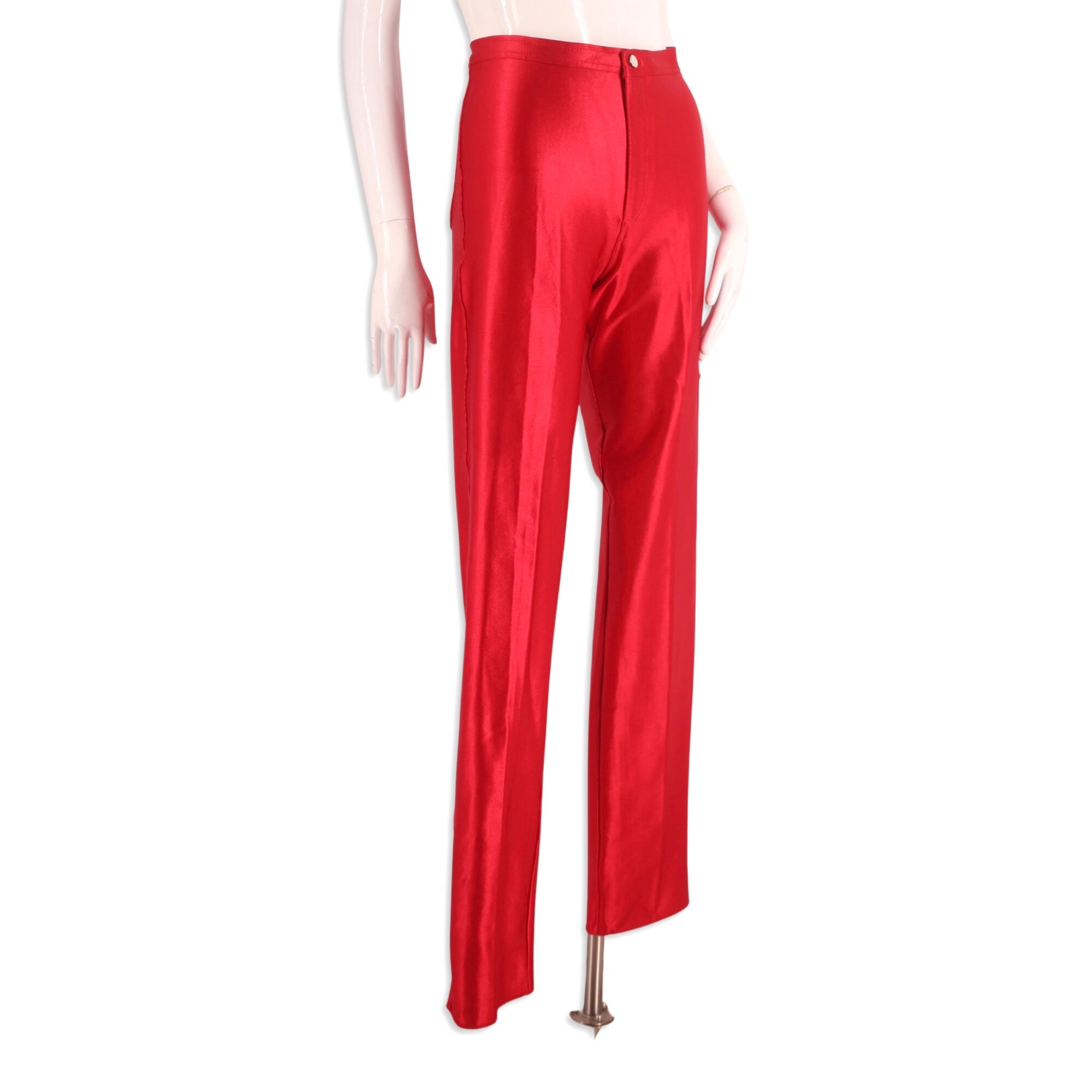 Vintage 70s Fredericks of Hollywood Red Disco Pants/1970s High