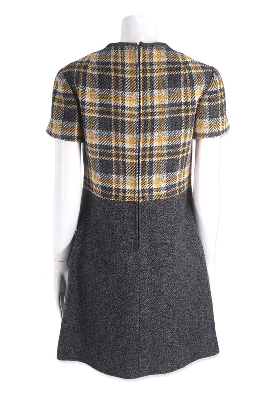 60s mini dress, vintage 1960s MOD wool dress, woo… - image 3