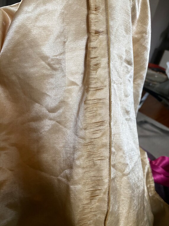 20s antique beige silk lace flapper dress / vinta… - image 10
