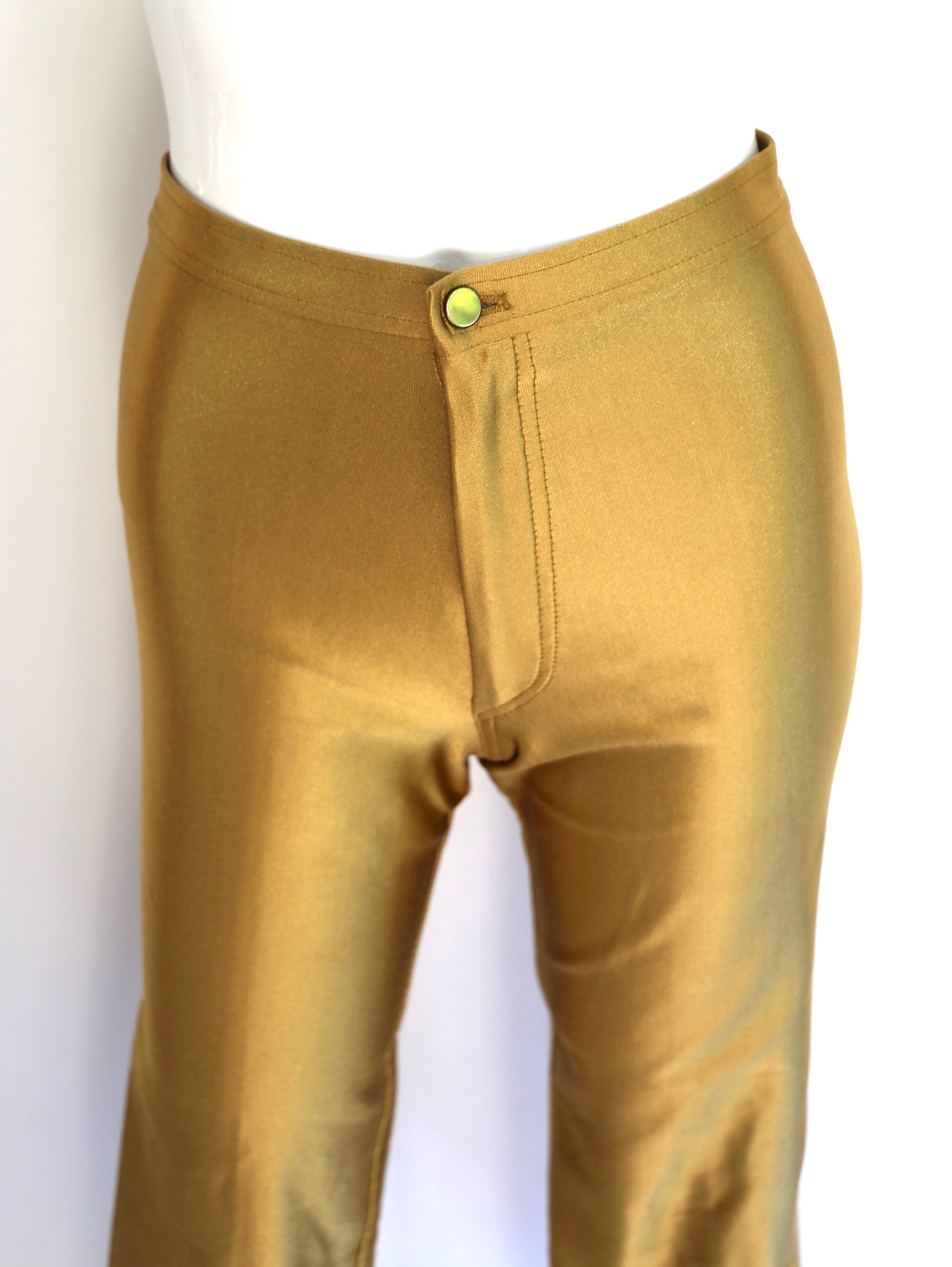 gold disco pants