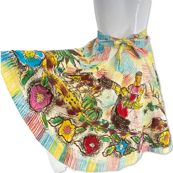 1950s Sequin Donkey Mexican Skirt