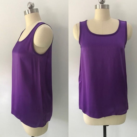 80s YSL Top, Vintage 1980s Yves Saint Laurent Jewel Tone Camisole, Shell  Tank TOP 34 4 70s 
