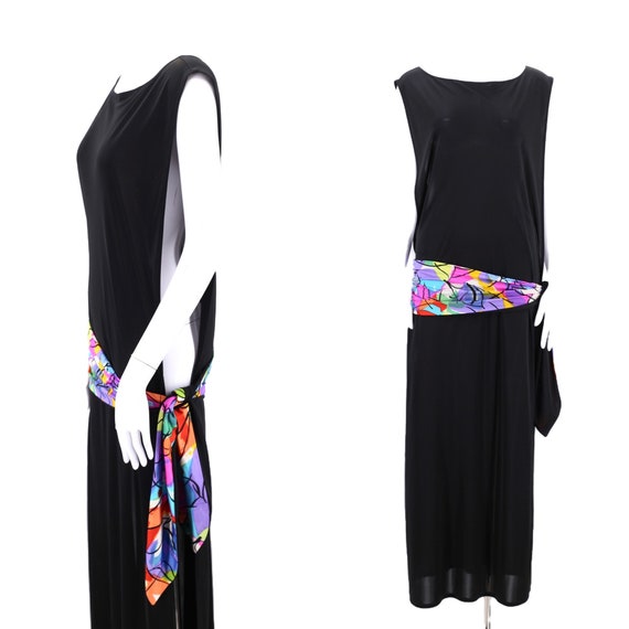 80s Christian Dior spandex pool cover up dress / v