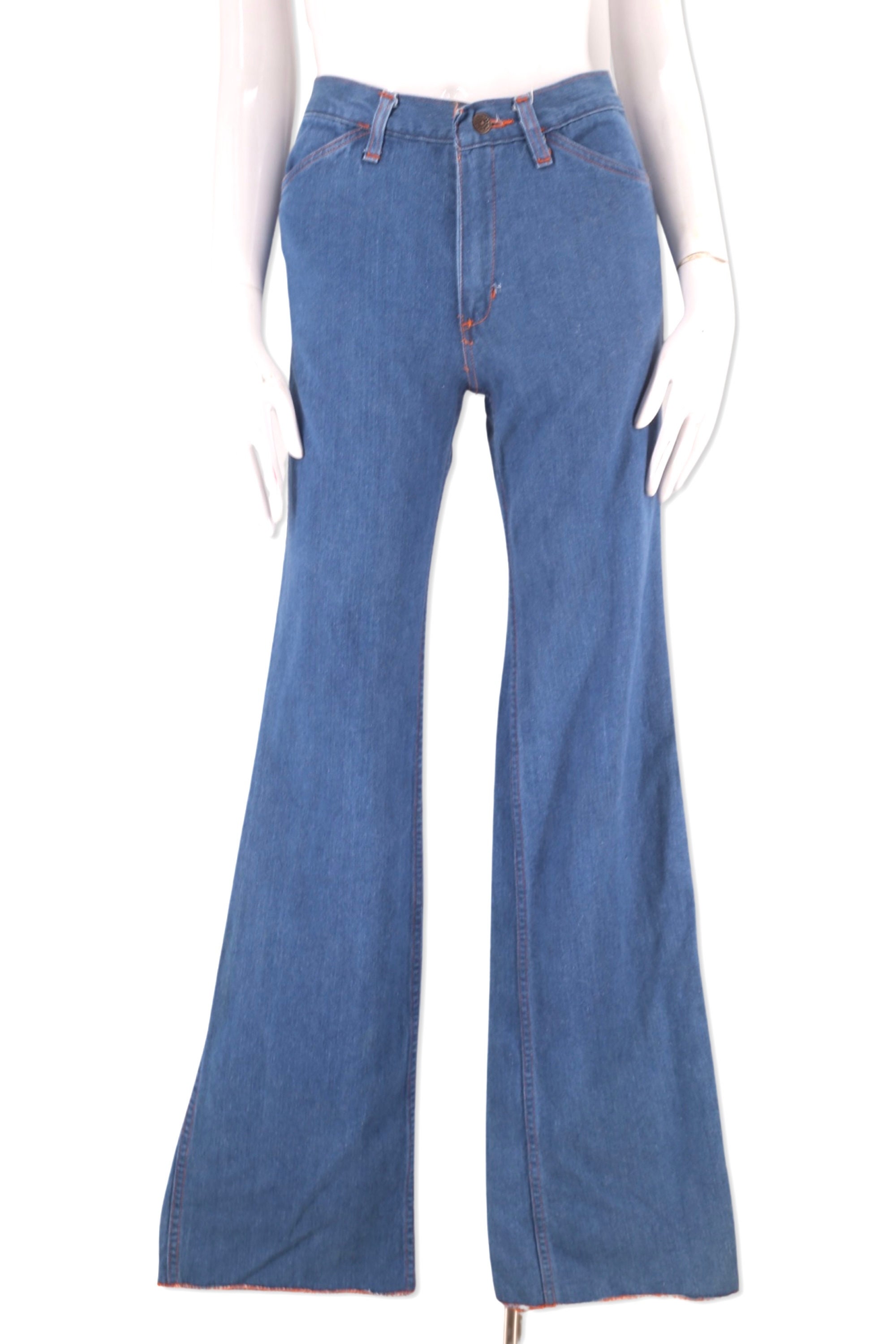 70s FADED GLORY denim bell bottom jeans 26, vintage high