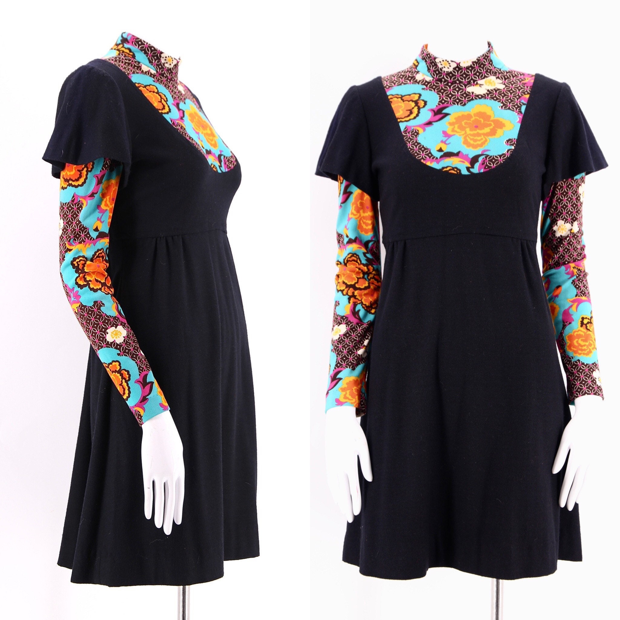 vintage 1960s apron style mini dress ...