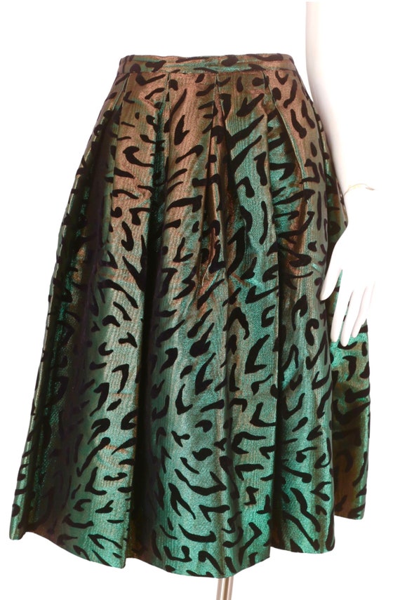 80s GUY LAROCHE iridescent evening skirt 8-10 / v… - image 2