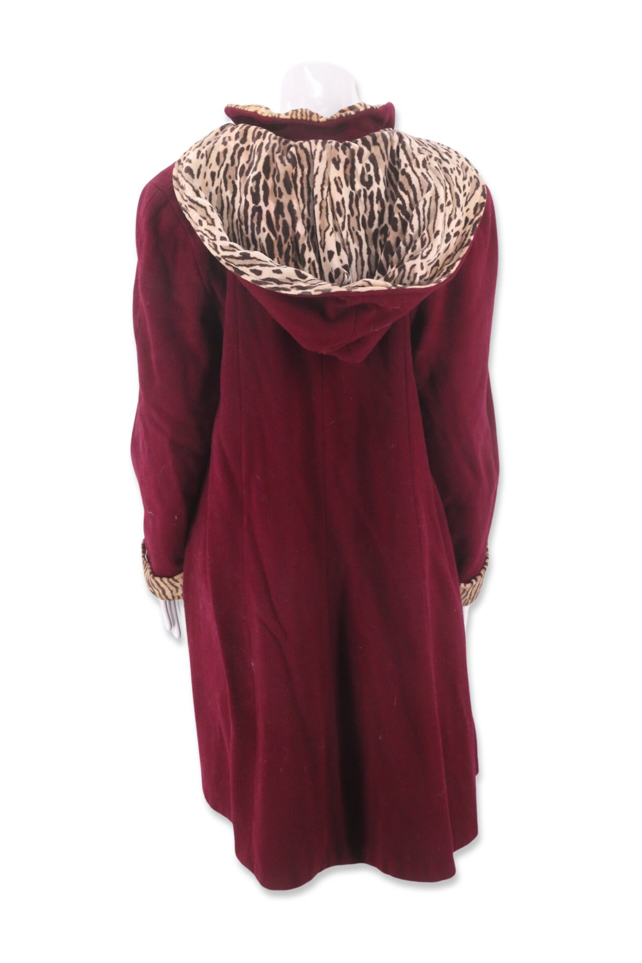 Gallery faux fur store hooded swing coat