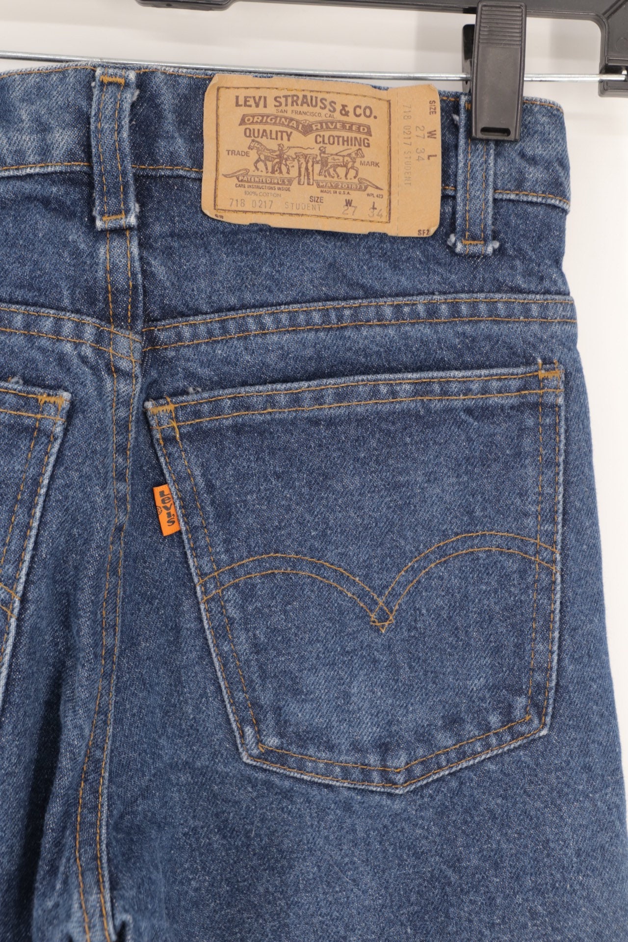 70s LEVIS 718 Orange Tab Student fit jeans 27 / vintage 1970s medium ...