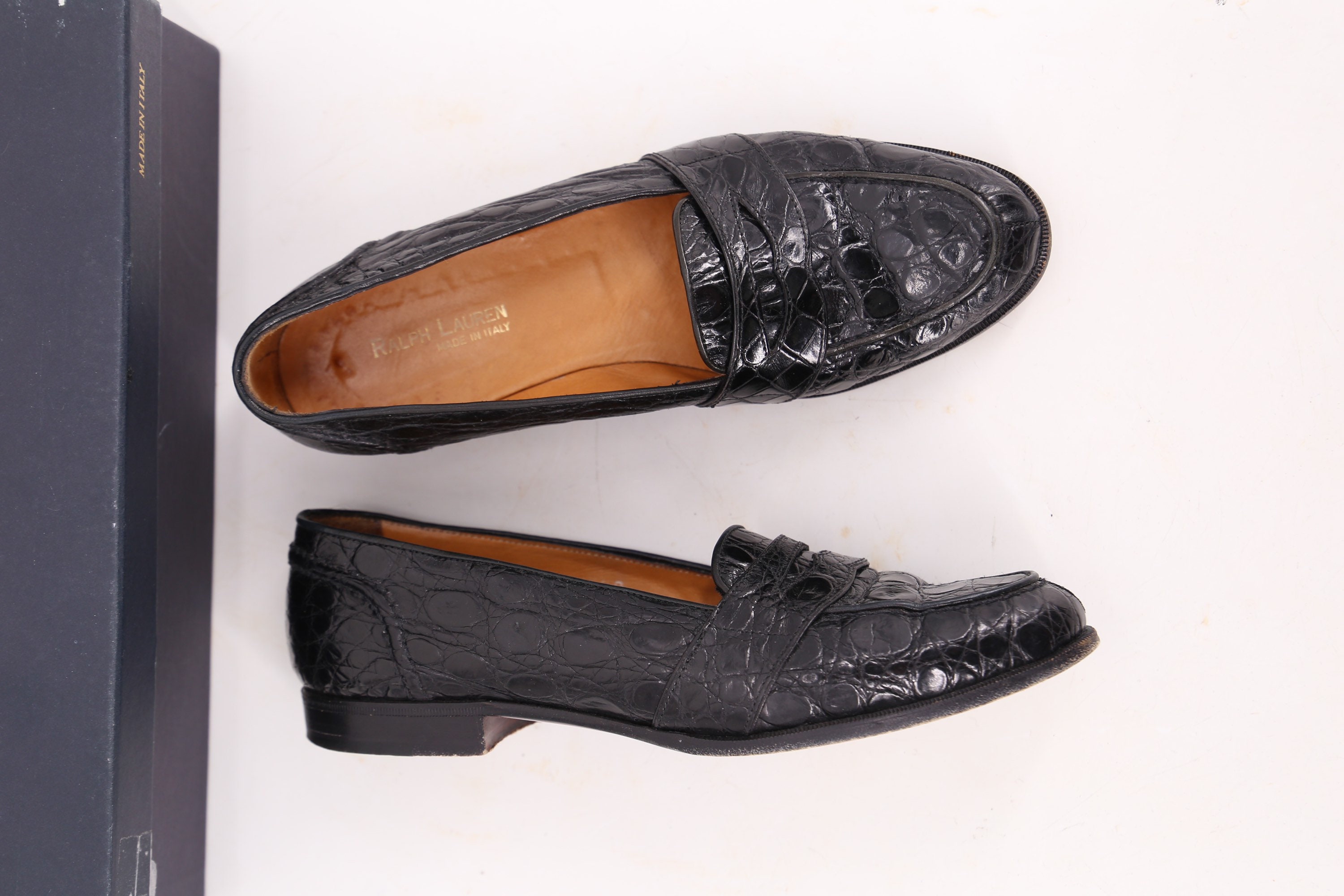 black crocodile flats
