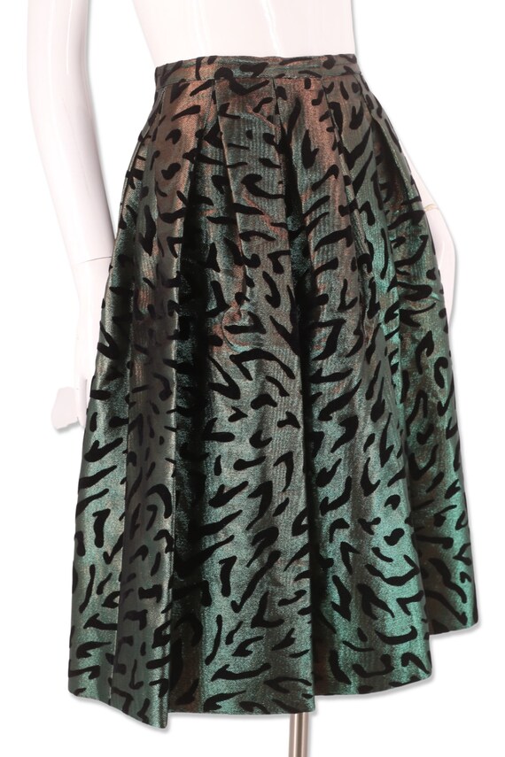 80s GUY LAROCHE iridescent evening skirt 8-10 / v… - image 5