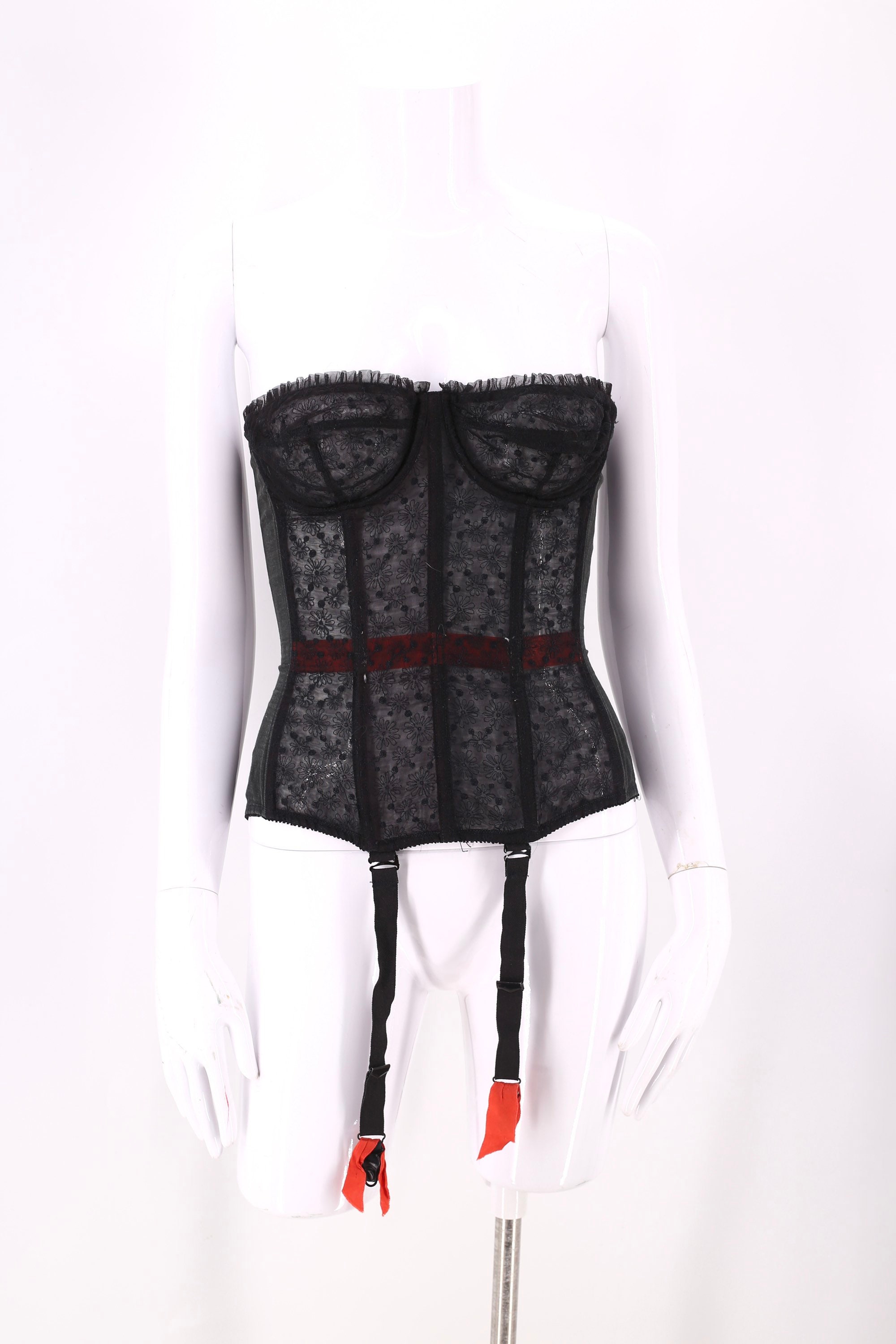 50s WARNERS Merry Widow corset 34 / vintage 1950s black lace teddy boned  bustier pin up Basque / boudoir burlesque