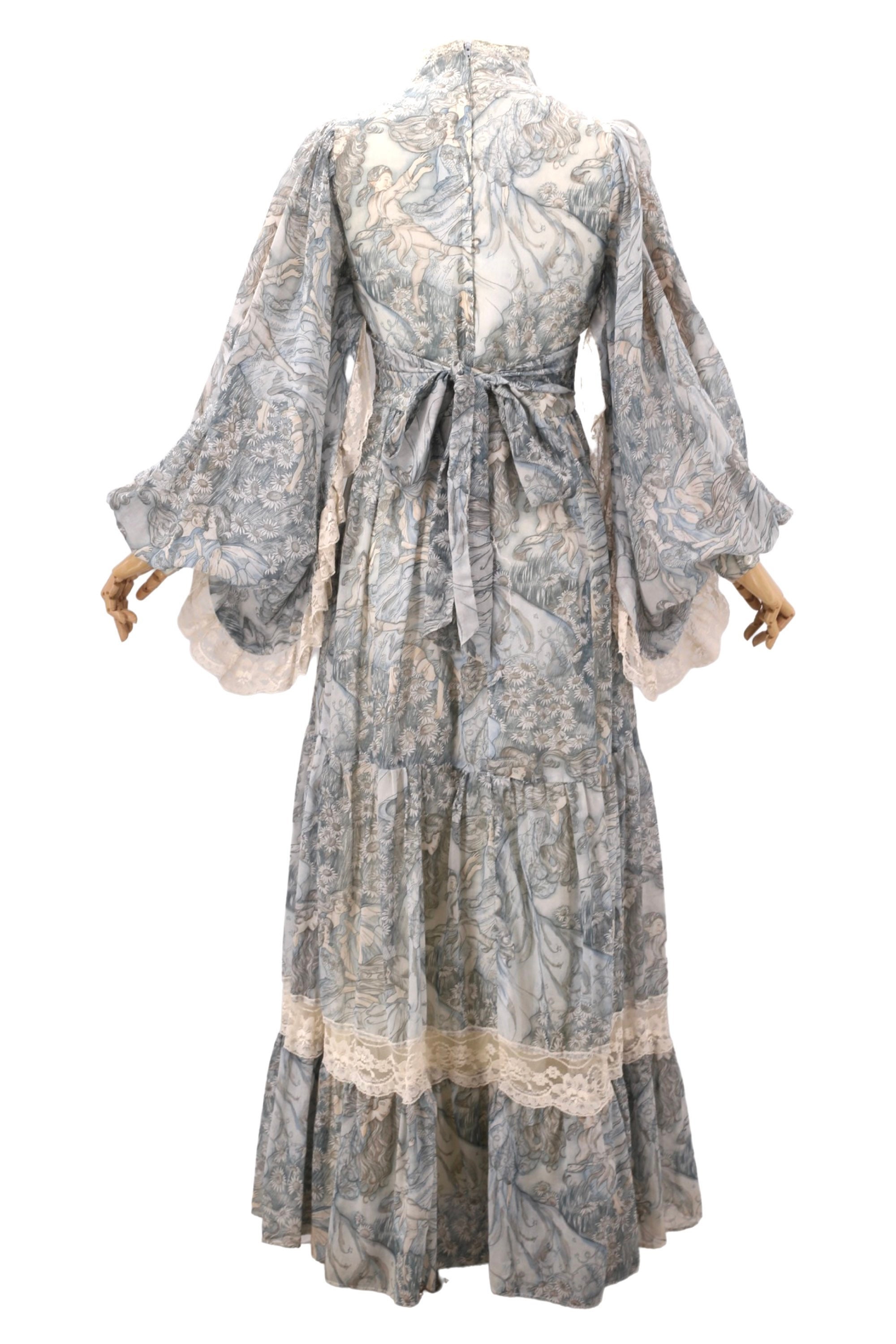 70s GUNNE SAX fairy print prairie maxi dress gown 11 / vintage 1970s ...