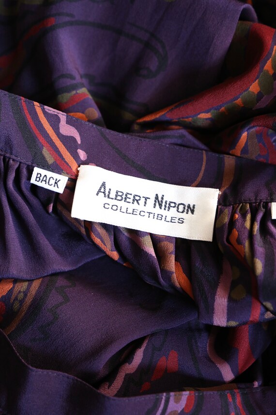 70s ALBERT NIPON silk print set sz 10, 1970s vint… - image 3