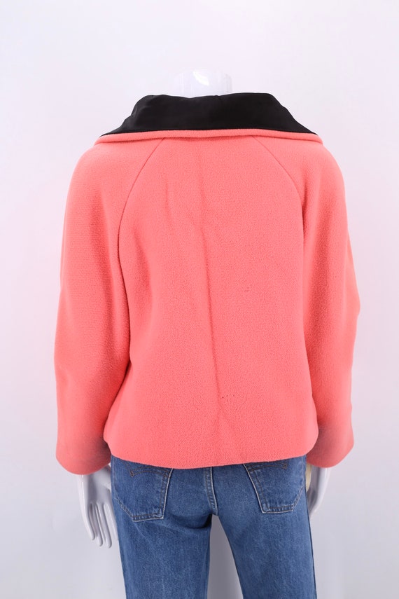 60s hot pink wool MOD jacket / vintage 1967 Museu… - image 9