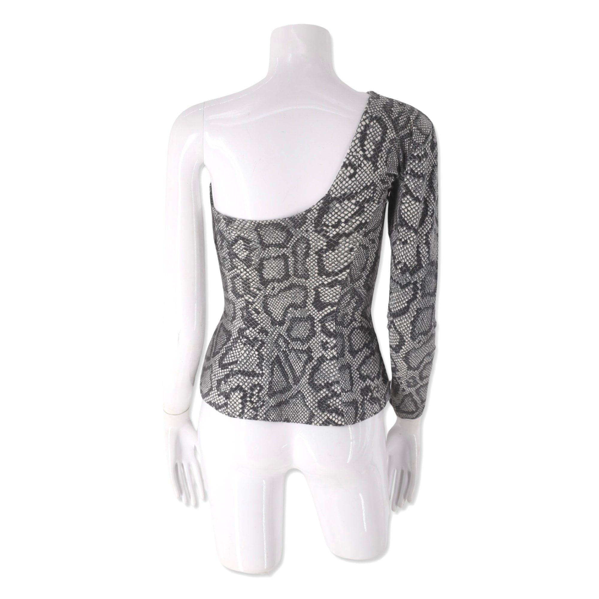 Snakeskin one shoulder top sale