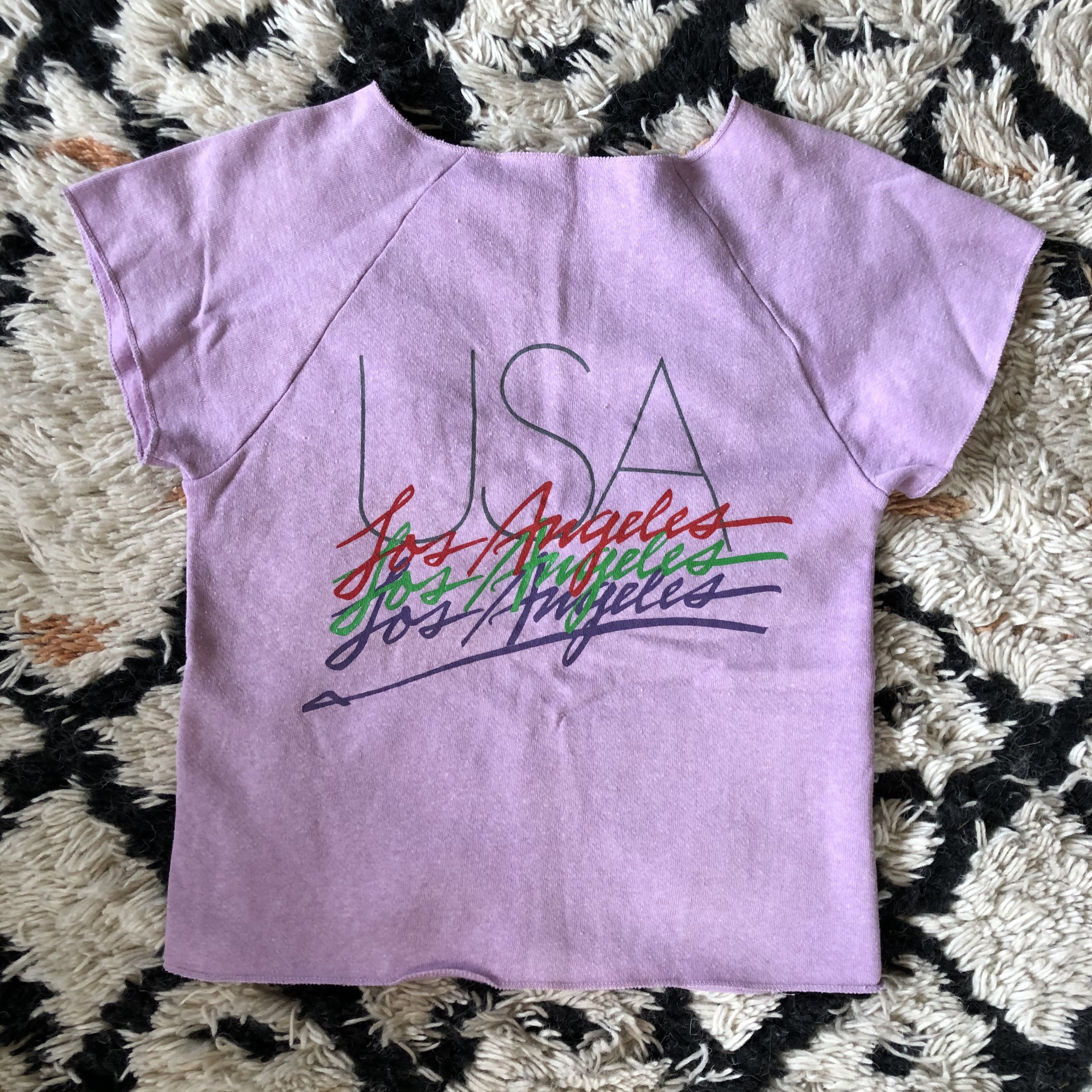 cutting a sweatshirt 80s style