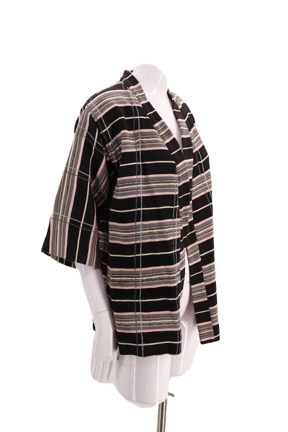 70s JOHN ASHPOOL London Knit kimono jacket S, vin… - image 4