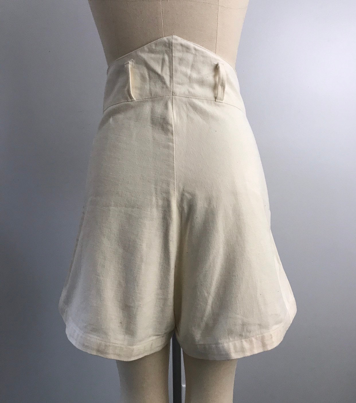 40s pin up shorts size L / vintage 1940s WWII era sailor style high ...