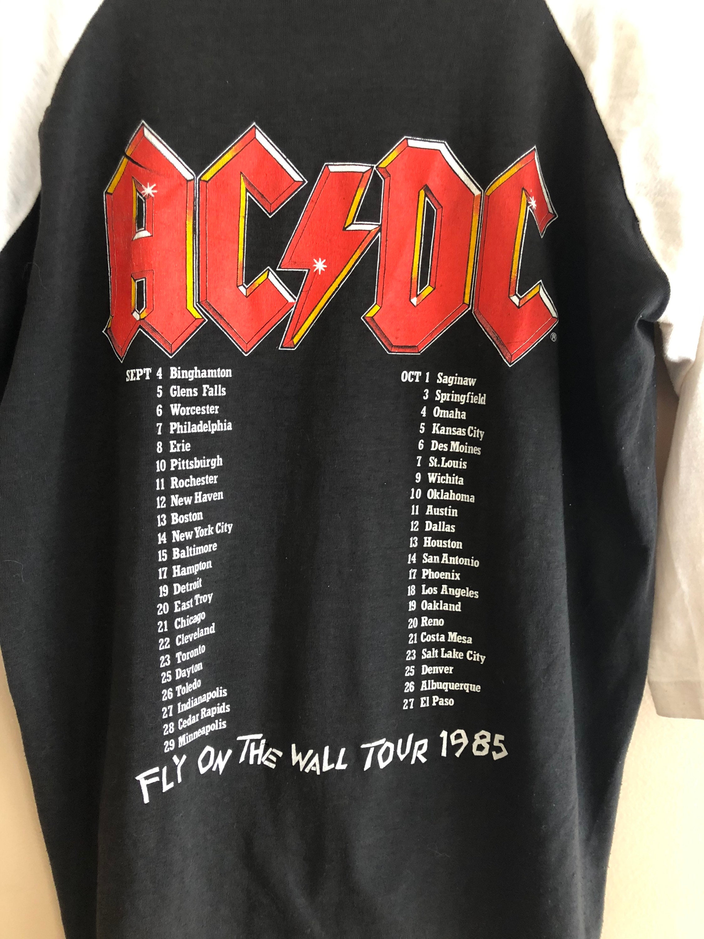 80s concert tour shirt