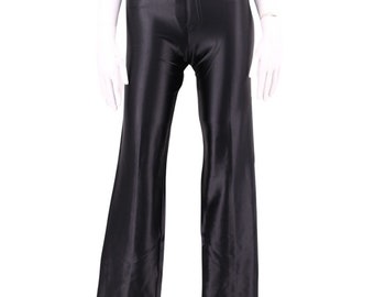 70s Black TIGHT END Disco Pants 26 