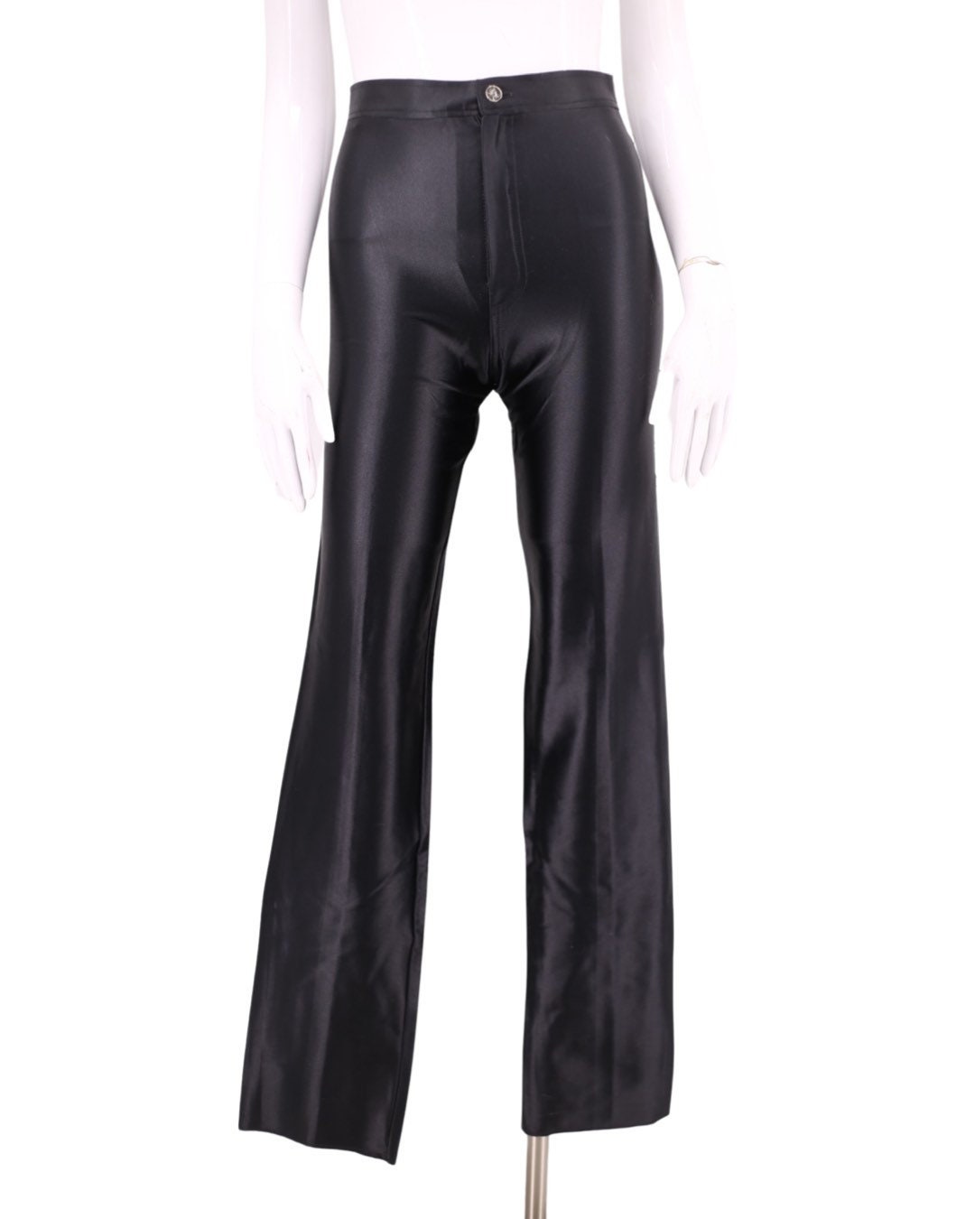 70s Black TIGHT END Disco Pants 26 