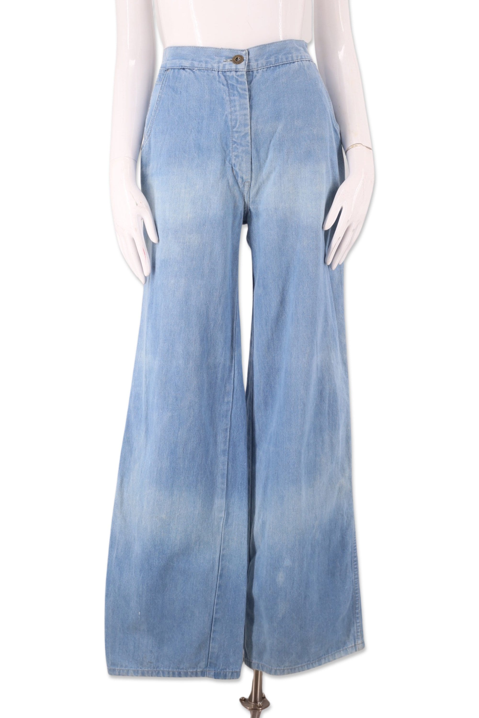 70s high rise bell bottom jeans 26, vintage 1970s FOXMOOR denim bells ...