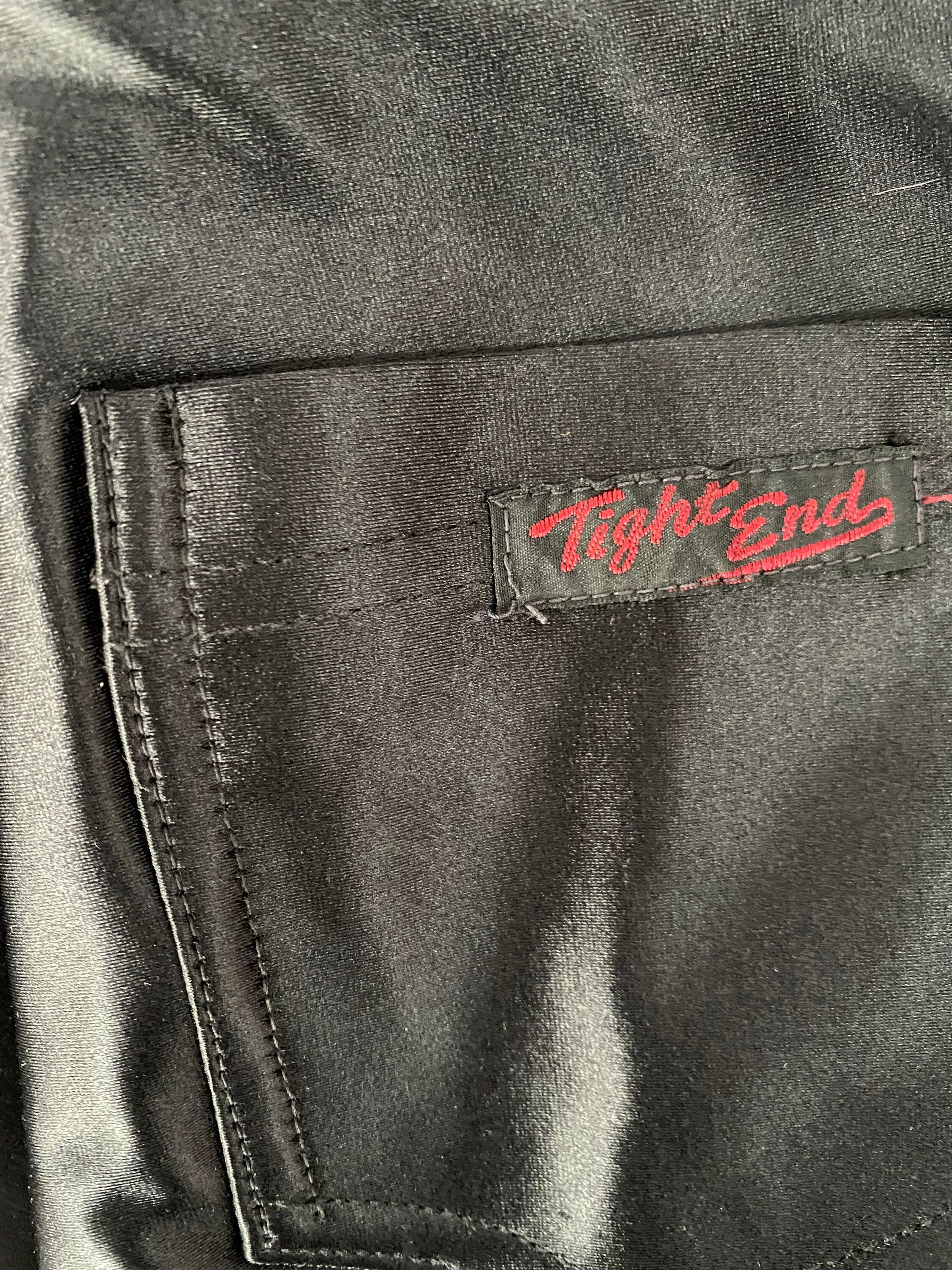 70s Black TIGHT END Disco Pants 26 