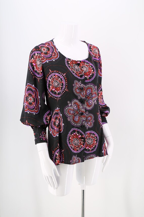 60s UNGARO vintage blouse M, vintage 60s starburs… - image 6