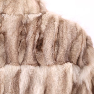 80s SAGA FOX vintage fur coat M / vintage 1970s 80s hip length textured blue fox fur coat M-L image 5