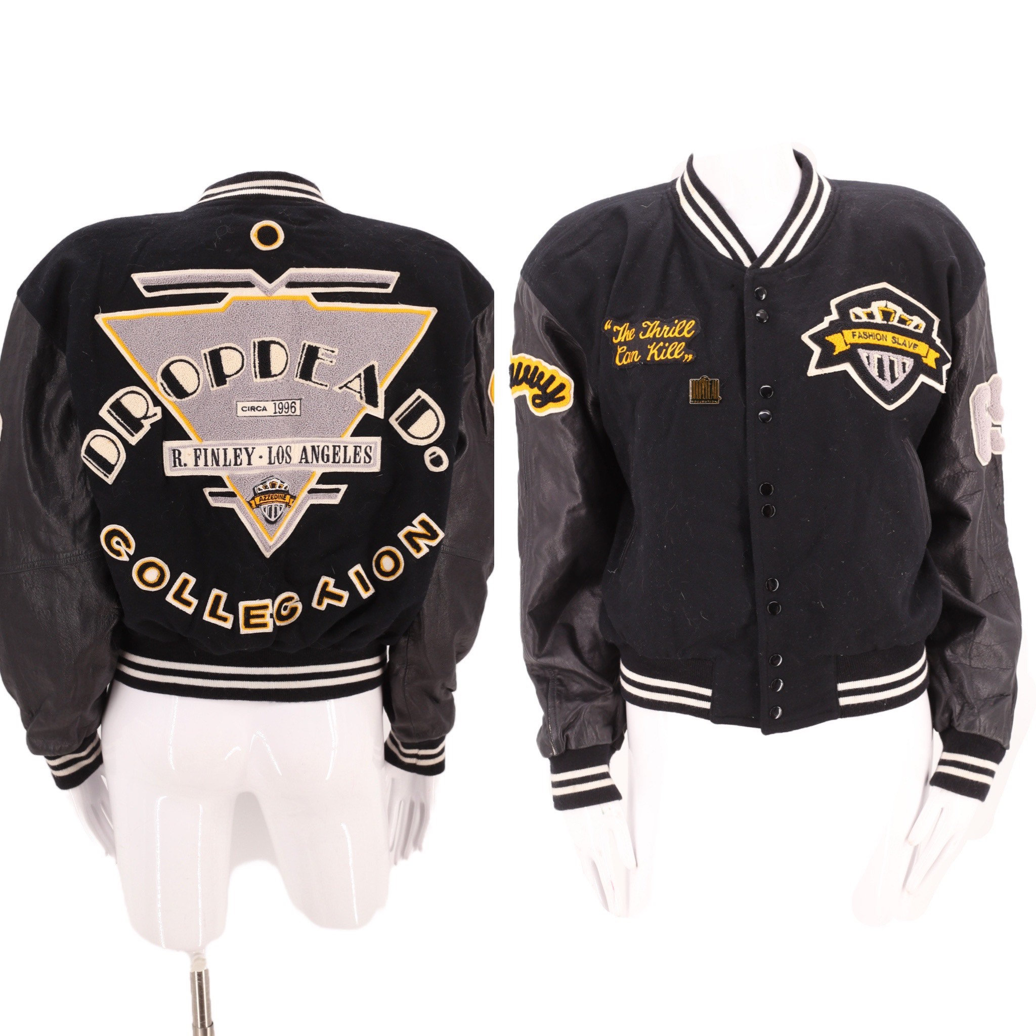 90's Varsity Jacket Black / Small