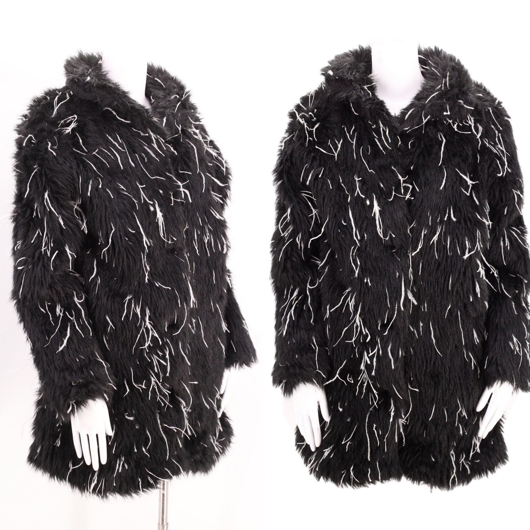90s faux shop fur coat