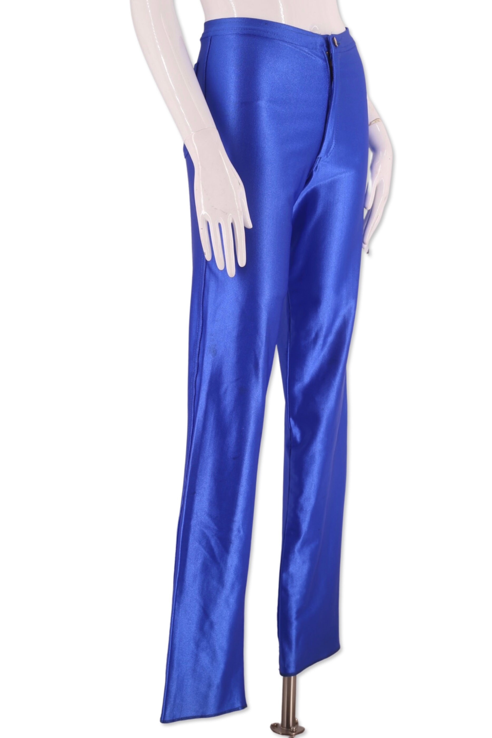 70s blue disco pants S, vintage 1970s original spandex Michi