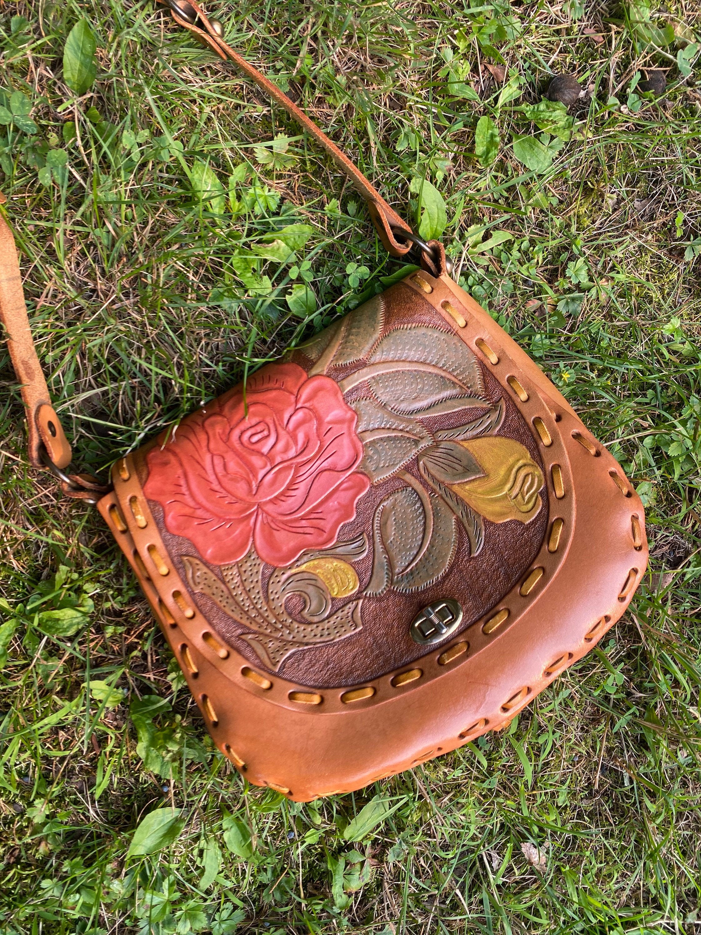 70s leather purse sale