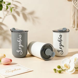 Personalized Work Coffee Tumbler, Custom Wine Cup with Lid, Gifts for coffee lovers image 7
