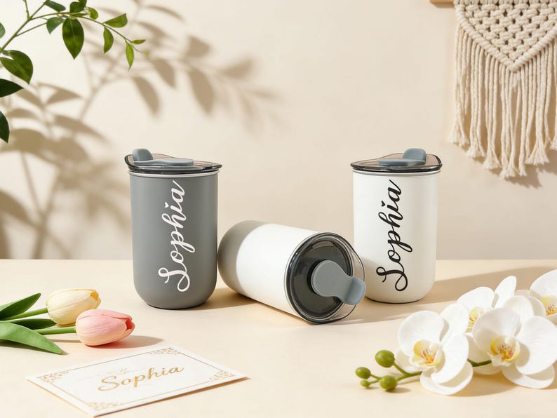 Personalized Work Coffee Tumbler, Custom Wine Cup with Lid, Gifts for coffee lovers image 7