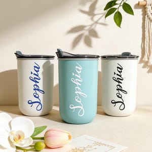 Personalized Wine Tumbler with Lid, Stainless Steel Coffee Cup, Bridesmaid Proposal Gift