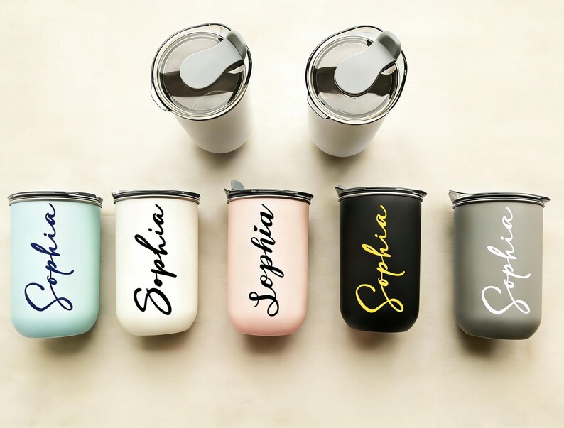 Personalized Work Coffee Tumbler, Custom Wine Cup with Lid, Gifts for coffee lovers image 3