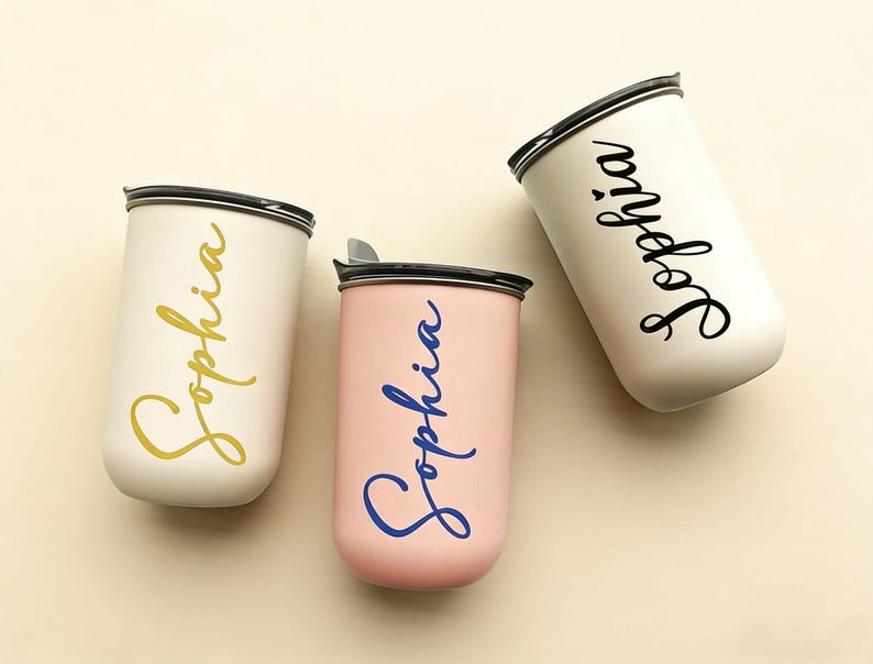 Personalized Work Coffee Tumbler, Custom Wine Cup with Lid, Gifts for coffee lovers image 1
