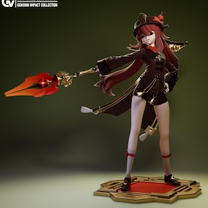 Standbeeld The Crimson Warden Bloom|Beeldje|Figuur - 25 cm - 3D-geprinte modelbouwset - garagekit - ongeverfd/geschilderd