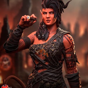 The Inferno Warrior - Figura stampata in 3D con il massimo dettaglio - Non dipinta/Dipinta