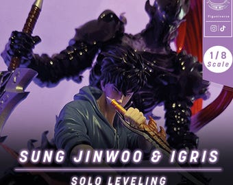 Figurine Solo Leveling Igris 1/6 : Statue Résine, Héros Manga Japanim, Neuve