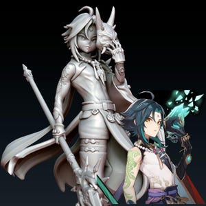 Standbeeld The Lone Defender|Beeldje|Figuur - 25 cm - 3D-geprinte modelbouwset - garagekit - ongeverfd/geschilderd