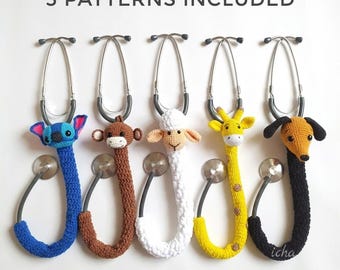 Lot de motifs au crochet pour housses de stéthoscope 5 en 1 PDF