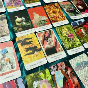 Original and poetic oracle - 59 cards - handmade collages