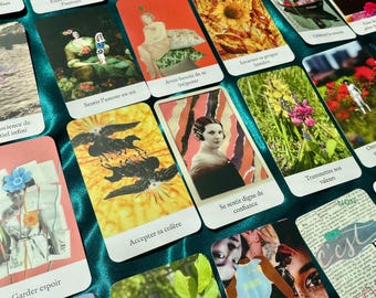 Original and poetic oracle - 59 cards - handmade collages