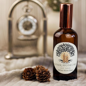 Amber Musk Room Spray – 100ml Vegan Home Fragrance Mist | Amber Glass Bottle | Warm Musk, Vanilla & Sandalwood | Handmade in the UK | Gift